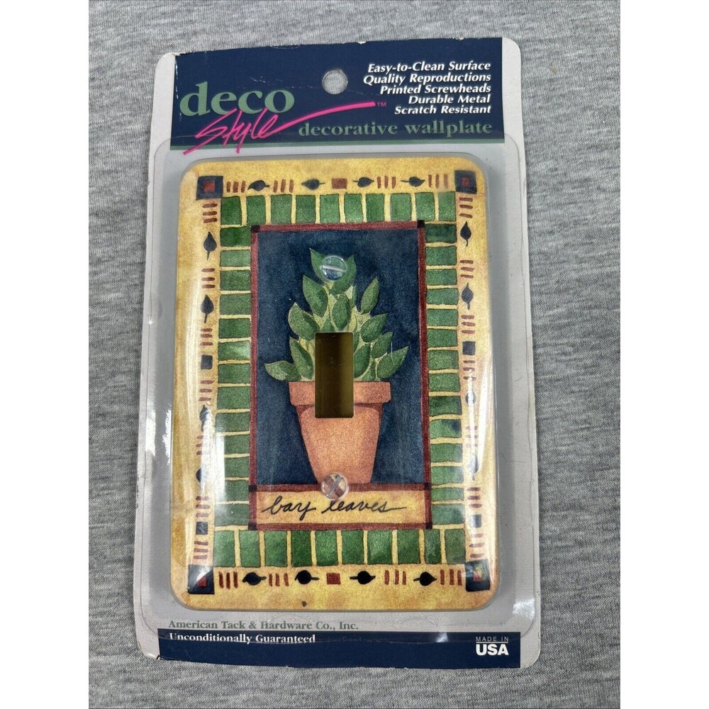 Wall Plate  Bay Leaves Single Switch, BNIP, VTG 1997